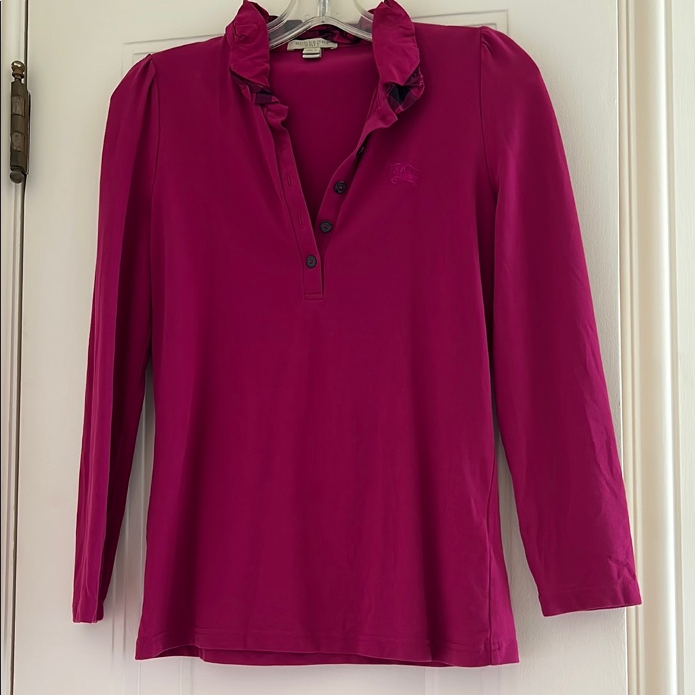 Burberry Ruffled Button Down Shirt - Picture 2 of 3